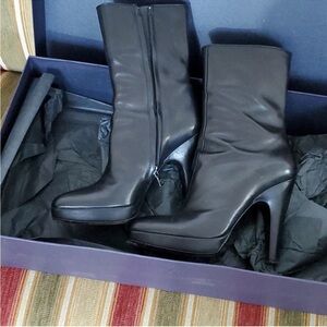 Prada Black Heeled Boots